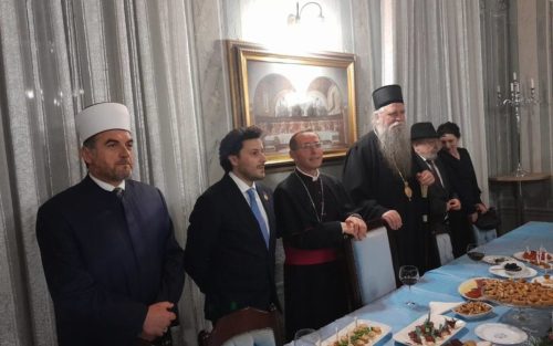 Read more about the article Митрополит Јоаникије на Божићном пријему у ординаријату Барске надбискупије