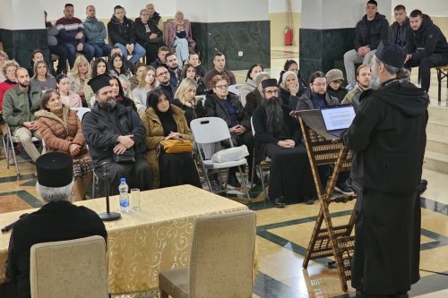 Read more about the article Архимандрит Андреј настојатељ манастира Црна Река одржао предавање на тему „ИСТИНИТО СВЈЕДОЧАНСТВО СВЕТЕ МАРИЈЕ ЕГИПЋАНКЕ“